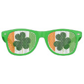 Lunettes De Fête Retro Bonne St. Patrick's Day Irlandais Drapeau Shamrock (Devant)