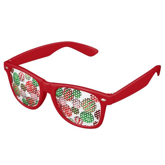 Lunettes De Fête Retro Boules de Noël 3D (Angulaire)