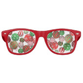 Lunettes De Fête Retro Boules de Noël 3D (Devant)