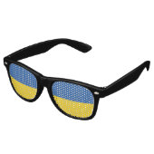 Lunettes De Fête Retro Bouton du drapeau de l'Ukraine (Angulaire)