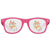 Lunettes De Fête Retro Boutons Corgi (Devant)