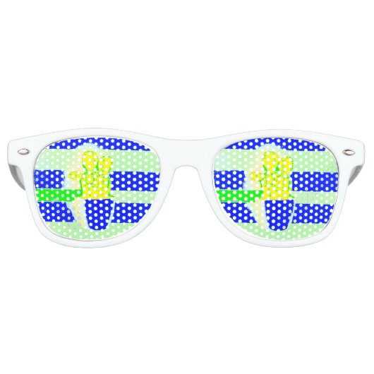 Lunettes De Fête Retro Cactus coloré (Devant)
