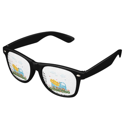 Lunettes De Fête Retro Camion mélangeur de ciment (Angulaire)