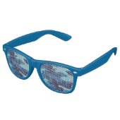 Lunettes De Fête Retro Camouflage bleu (Angulaire)