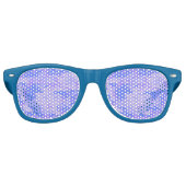 Lunettes De Fête Retro Camouflage Pastel Blue Motif Abstrait (Devant)