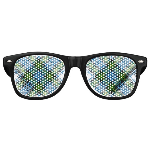 Lunettes De Fête Retro Campbell Dress Tartan (Devant)