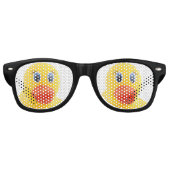 Lunettes De Fête Retro Canards jaunes en caoutchouc (Devant)
