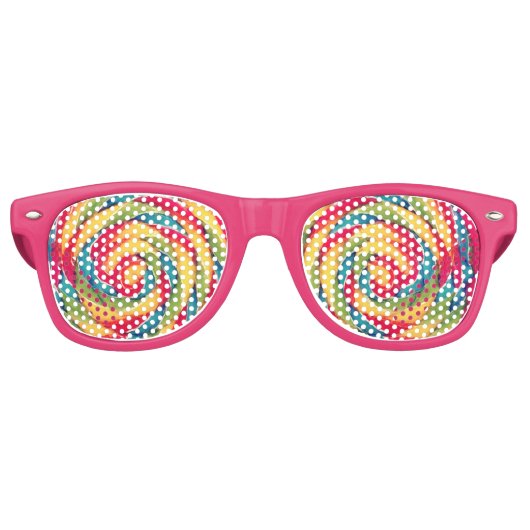 Lunettes De Fête Retro Candy Spiral Lollipop (Devant)