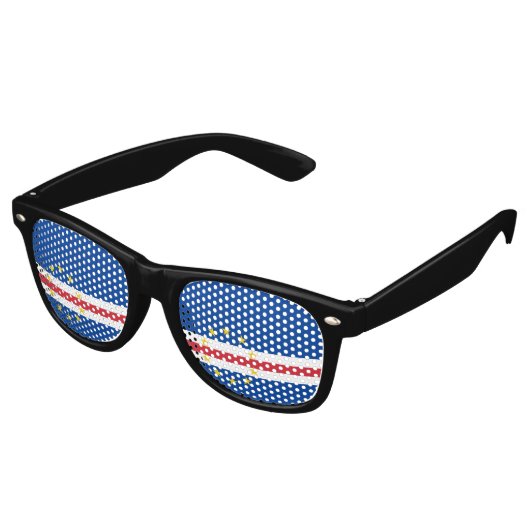 Lunettes De Fête Retro Cap Verde flag (Angulaire)