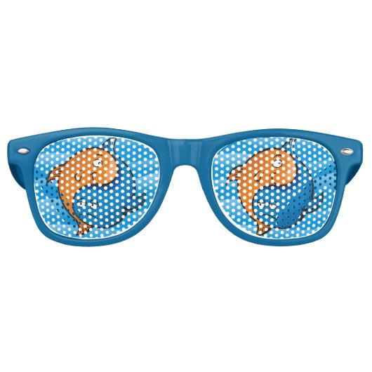 Lunettes De Fête Retro Caricature de poisson Yin Yang (Devant)