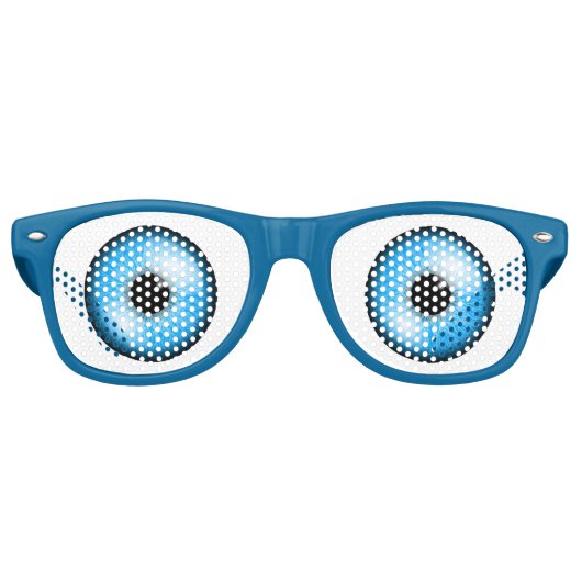 Lunettes De Fête Retro Cartoonish Blue Eyes (Devant)