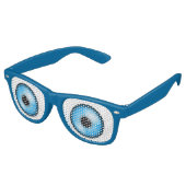 Lunettes De Fête Retro Cartoonish Blue Eyes (Angulaire)