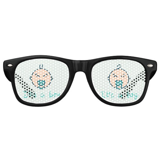 Lunettes De Fête Retro C'est un bébé garçon ! (Devant)