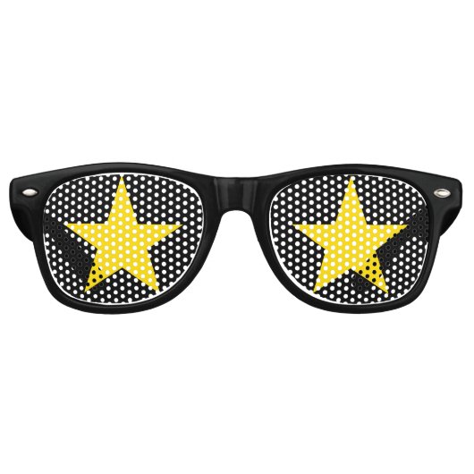 Lunettes De Fête Retro Chambres Superstar Party (Gold/Black) (Devant)
