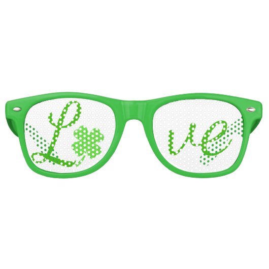 Lunettes De Fête Retro Chance au Mariage Irish de la Mariée  (Devant)