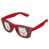 Lunettes De Fête Retro Chat chanceux Maneki Neko  (Angulaire)