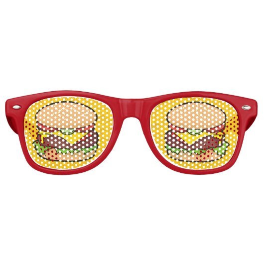 Lunettes De Fête Retro Cheeseburger (Devant)