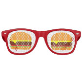 Lunettes De Fête Retro Cheeseburger Funny Restauration rapide (Devant)
