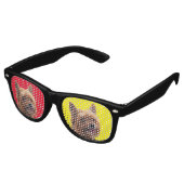 Lunettes De Fête Retro Chien rouge et jaune (Angulaire)