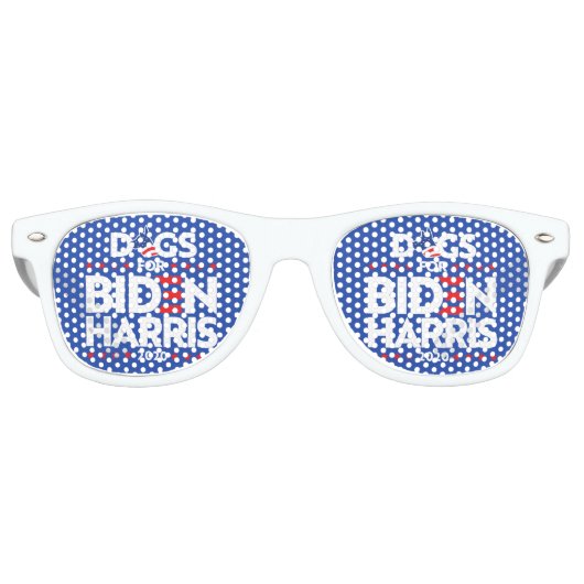 LUNETTES DE FÊTE RETRO CHIENS POUR BIDEN HARRIS (Devant)