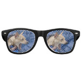 Lunettes De Fête Retro Chihuahua hurle (Devant)