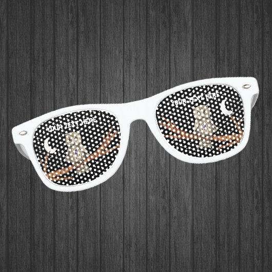 Lunettes De Fête Retro Chouette Brown Collier en cristal pourpre Lune Éto
