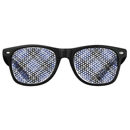 Lunettes De Fête Retro Clan Clark Tartan (Devant)