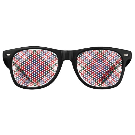 Lunettes De Fête Retro Clan MacFarlane robe Tartan (Devant)