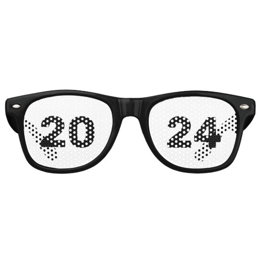 Lunettes De Fête Retro Classe de Modèle de diplômes 2024 (Devant)