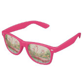 Lunettes De Fête Retro Classic Florida Flamant rose Shades (Angulaire)