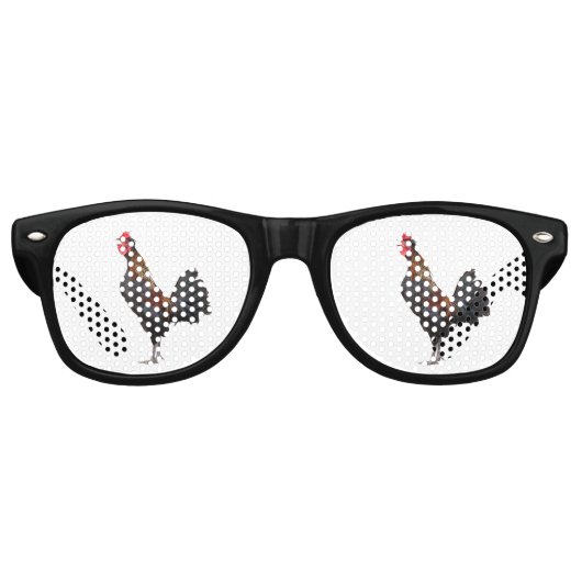 Lunettes De Fête Retro Clouer le poulet (Devant)