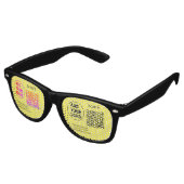 Lunettes De Fête Retro Code QR minimal simple ajouter logo scanner nom du (Angulaire)