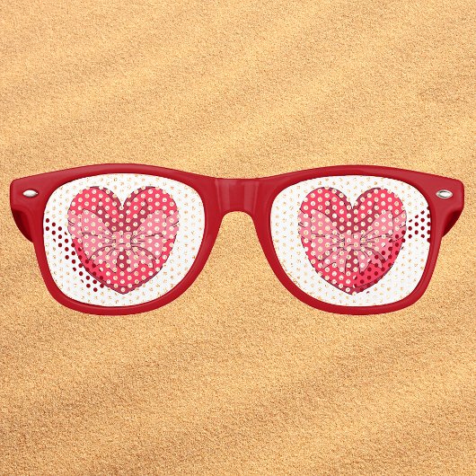 Lunettes De Fête Retro Coeur avec flèche et fond