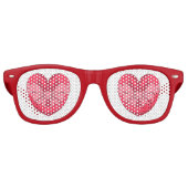 Lunettes De Fête Retro Coeur avec flèche et fond (Devant)
