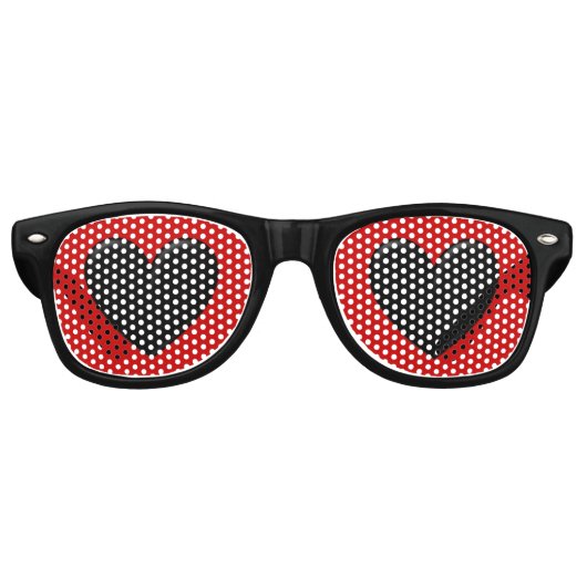 Lunettes De Fête Retro Cœur gonflable (Devant)