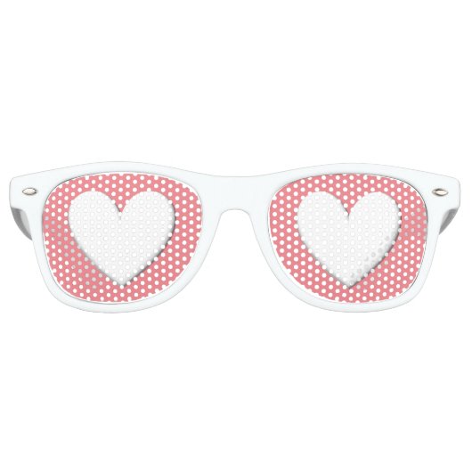 Lunettes De Fête Retro Cœur Gonflé (Devant)
