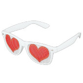 Lunettes De Fête Retro Coeurs, dans l'amour (Angulaire)