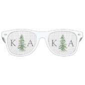 Lunettes De Fête Retro Collection de Mariages de la forêt de pins d'aquar (Devant)