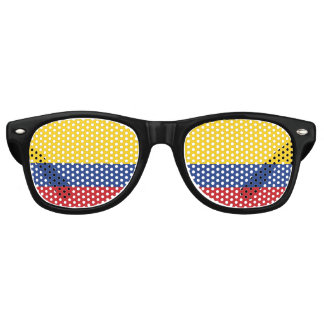 Lunettes De Fête Retro Colombia Flag
