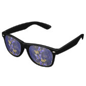 Lunettes De Fête Retro Composition avec papillons Sapphire (Angulaire)