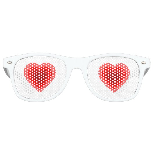 Lunettes De Fête Retro Conception cardiaque en couche (Devant)