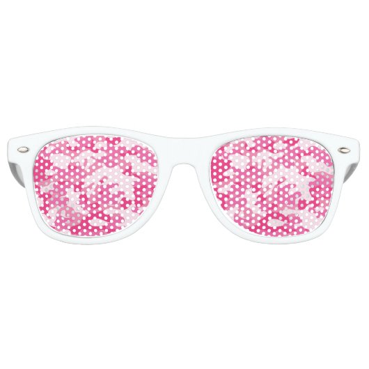 Lunettes De Fête Retro Conception de caméscopes rose et blanc (Devant)