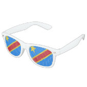 Lunettes De Fête Retro Congo - Drapeau République démocratique du Congo (Angulaire)
