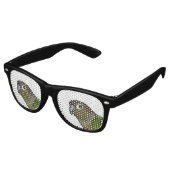 Lunettes De Fête Retro Conure verte à mâcher (Angulaire)