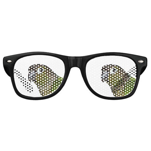 Lunettes De Fête Retro Conure verte à mâcher (Devant)