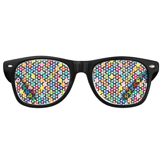 Lunettes De Fête Retro Cool Colorful Dragon Scale Motif (Devant)