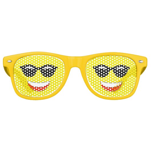 Lunettes De Fête Retro Cool Emoji (Devant)