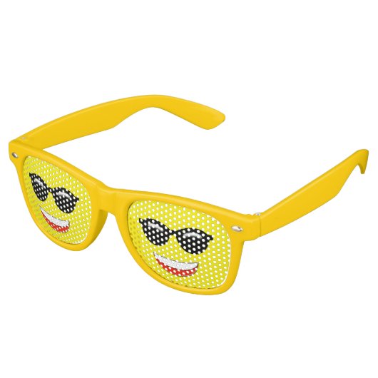Lunettes De Fête Retro Cool Emoji (Angulaire)