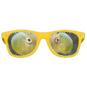 Lunettes De Fête Retro cool moderne nerdy fou yeux de poisson rouge (Devant)