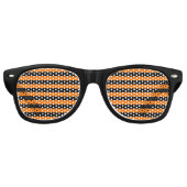 Lunettes De Fête Retro Cool Orange Black Stripes Halloween Costume Party (Devant)